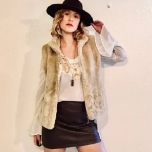 Coldwater Creek Faux Fur Animal Print Vest - Picture 7 of 7